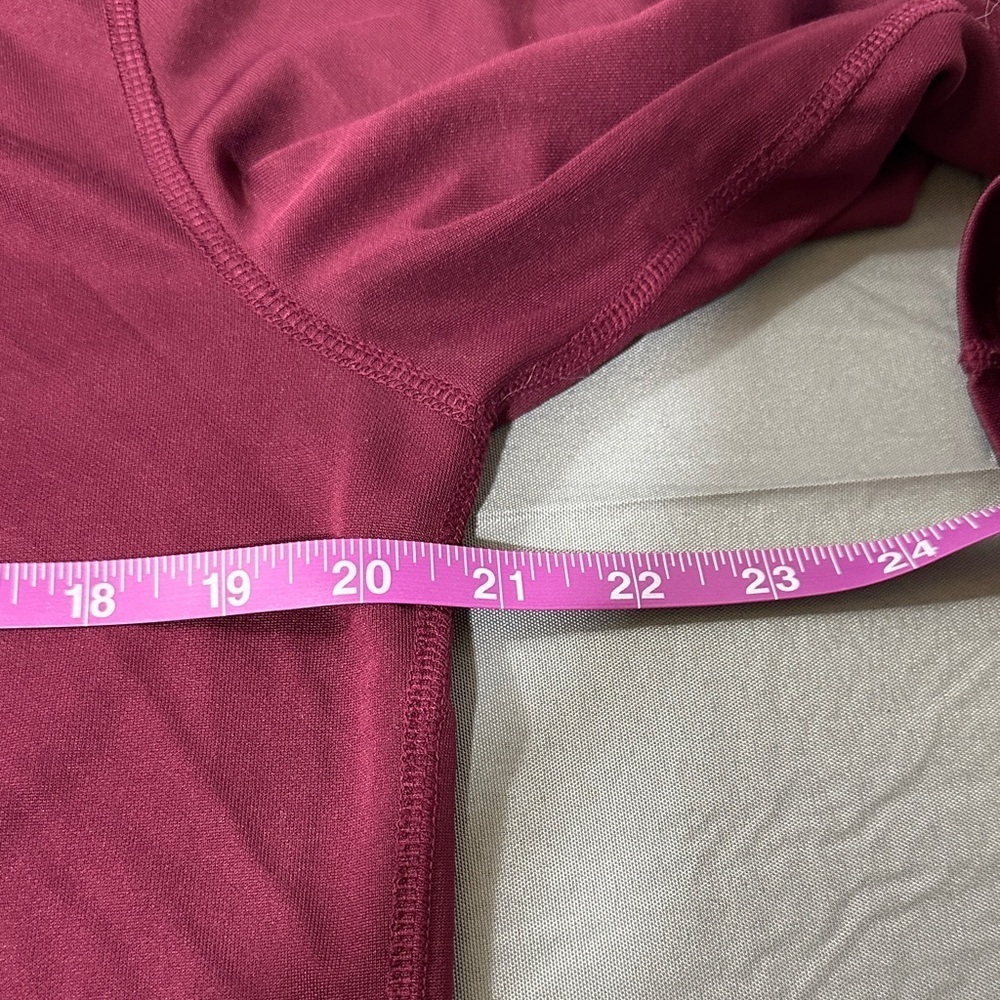 Athleta Burgundy Long Sleeve Tee - Picture 4 of 5